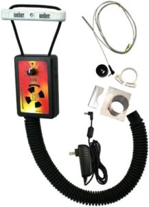 Perfect your outdoor grilling experience with IQ110's BBQ temperature regulator kit, featuring a small adjustable kamado pit adapter for precise heat control.