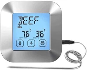 Accurate readings for perfect cooking results. Monitor internal temperatures with the Digital Meat Thermometer, ideal for kitchen, BBQ, and grilling adventures. Measure up to 275°F (135°C).