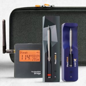 Here is the optimized SEO meta description:

"Transform your grilling experience with MeatStick's BBQ & Kitchen 2.0 Bundle featuring quad sensors, unlimited range and Bluetooth connectivity for precise temperature control on grills, smokers, air fryers and more! Limited time discounts available!"