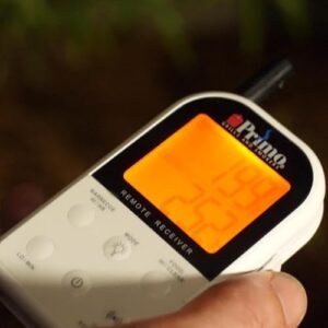 Monitor your cooking temperatures with the Primo Dual Probe Wireless Thermometer, featuring 2 probes for simultaneous measurements and wireless connectivity for easy readings. Get accurate results with this reliable kitchen tool!