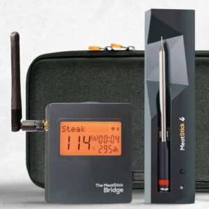 Master the art of grilling and smoking with MeatStick 4 WiFi Travel Kit, featuring quad sensors and unlimited range for perfect results every time.