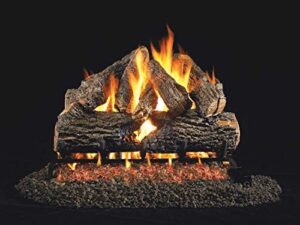 Boost your fireplace ambiance with Standard Charred Oak Gas Logs, featuring 18-20 inch logs for a warm and cozy flame. Perfect for a rustic retreat.