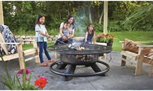 Delight your outdoor gatherings with the 47" Fire Pit BBQ Grill, perfect for camping, grilling, and making s'mores. Enjoy backyard barbecues and bonfires with friends and family.