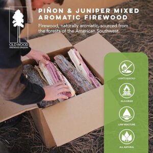 Discover the warm and inviting aroma of Piñon & Juniper firewood, perfect for indoor/outdoor use. Ideal for fireplace, fire pit, campfire, or BBQ, this 70-pound box features aromatic 13-14 inch logs with a southwest scent.