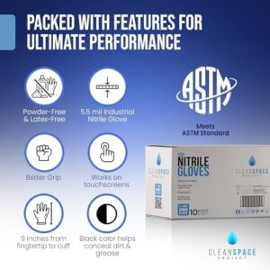 "Upgrade your cooking experience with CLEAN SPACE PROJECT Nitrile Gloves, offering a non-latex, powder-free, and food-safe solution for disposable gloves. Perfect for home or professional use."