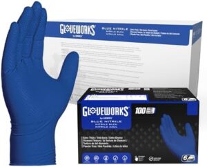 Discover high-quality gloves for food handling with Gloveworks HD Royal Blue Nitrile Industrial Disposable Gloves. Latex-free & powder-free, 6 mil thickness ensures durability and safety. Food-safe and easy to clean, perfect for various industries.