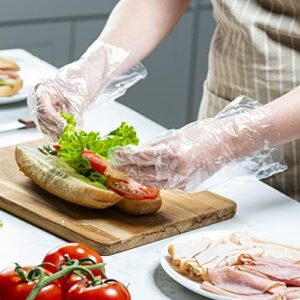 Get ready to cook with ease! Comfy Package's 10,000 disposable poly plastic gloves provide a powder-free and latex-free solution for food prep, cooking, and service. Perfect for daily use.