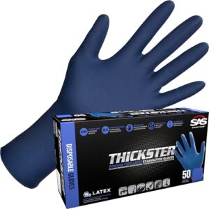 Protect your hands with the SAS Safety 6604-20 latex gloves, powder-free and disposable in packs of 500. Perfect for heavy-duty work or DIY projects, these x-large gloves offer great value and protection.