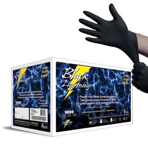 "Get 1000-count, large, powder-free nitrile exam gloves for medical professionals. Disposable and latex-free, these Black Lightning gloves provide a reliable and affordable solution for any healthcare setting."