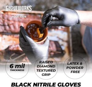 Discover high-quality, latex-free mechanics gloves by GloveWorks. Protect your hands with these 6 mil thick, nitrile-coated gloves, ideal for heavy-duty tasks and garage use.