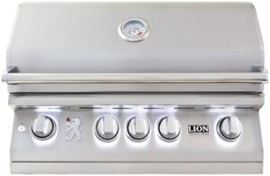 Unlock backyard gatherings with the Lion Premium Grills L75625, a 32" propane grill featuring adjustable heat control, porcelain-coated grates and a compact design perfect for small spaces.