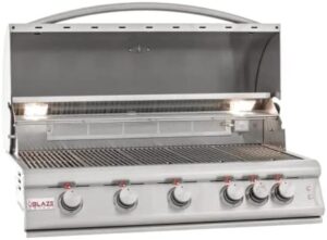 Get ready to elevate your outdoor gatherings with the Blaze Outdoor Grill, featuring 4 burners, rear infrared burner, and grill lights for a premium grilling experience. Perfect for natural gas BBQ enthusiasts!