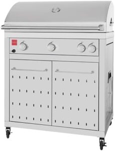 Discover the Fuego F36S-Pro-NG gas grill, featuring stainless steel construction, lights, and a rear burner. Perfect for outdoor cooking enthusiasts! (146 characters)