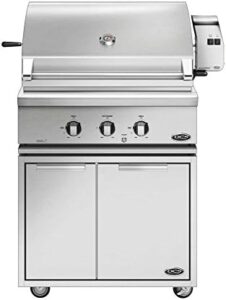 Discover the DCS 30-inch built-in natural gas BBQ grill with rotisserie, perfect for backyard gatherings. Enjoy sizzling burgers and savory ribs with its advanced cooking features and spacious grilling area. Get ready to fire up your outdoor dining experience!