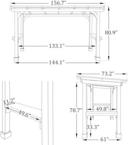 "Maximize your outdoor gatherings with the 6x13 FT Wooden Grill Gazebo, featuring a Sloping Metal Roof and stakes for secure installation. Perfect for patios, gardens, or lawns."