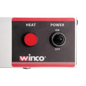 "Upgrade your food display with the Winco Food Heat Lamp Strip Heater, featuring 1100W power and undermount brackets. Perfect for keeping food warm."