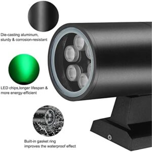 Illuminate your outdoor space with these 96W RGBW color-changing wall lights. Perfect for garage, front door, post, patio, and more. Includes RF remote controller.
