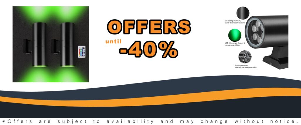 Up and Down Outdoor RGBW Color Changing Wall Lights