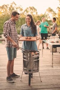 Here is the optimized meta description:

"Compact and portable tabletop barbecue stove for charcoal enthusiasts. Durable, lightweight design with 12.6 inch diameter grill perfect for outdoor use."