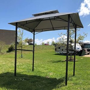 Elevate your outdoor living with the Backyard Expressions Patio Grilling Gazebo, featuring LED lights, airflow ventilation and a sturdy powder-coated steel frame. Perfect for BBQs and gatherings!
