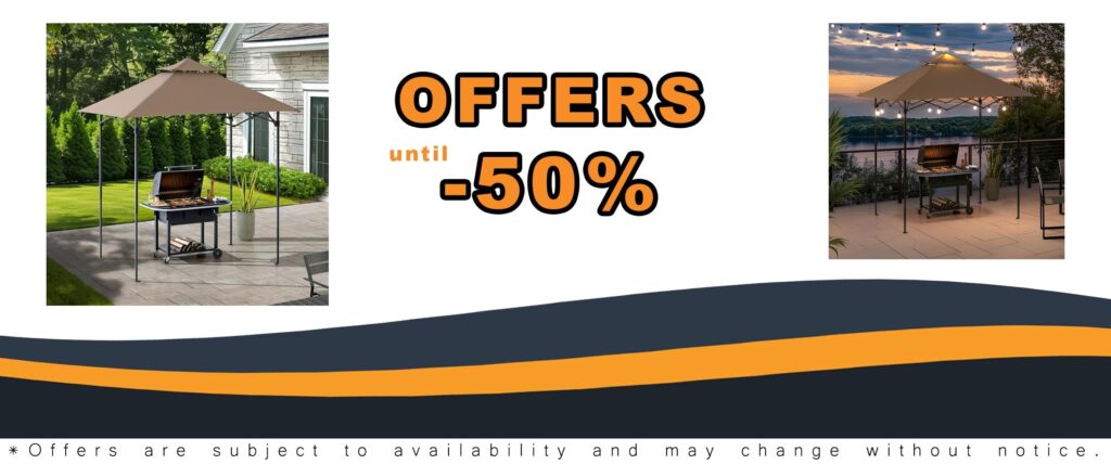 SUNJOY 5x8 ft Pop Up Gazebo with LED Light and Adjustable Height