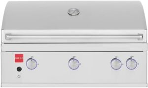 Here is the generated meta description:

"Upgrade your outdoor cooking experience with Fuego's F36S-Pro-B 304SS gas grill featuring lights and rear burner, perfect for large families or gatherings. Get ready to sizzle!"