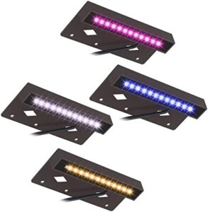Enhance your outdoor spaces with this 4-pack of LED hardscape lights. Waterproof and UL listed, they're perfect for paver landscapes and step decks, offering color-changing functionality.