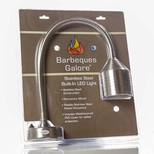 Illuminate your backyard BBQs with the Barbeques Galore Built-In 9V Grill Light, a convenient and adjustable LED light perfect for evening gatherings. Enjoy 10% off with code GRILLFUN
