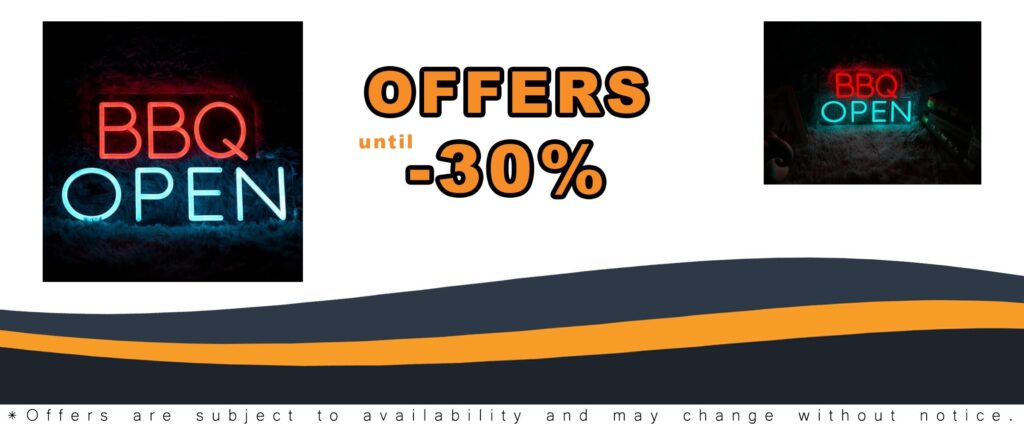BBQ OPEN Neon Sign Large Super Bright