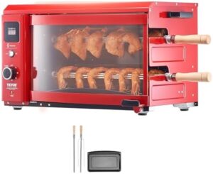 Cook up delicious shawarmas with the VEVOR Shawarma Grill Machine, featuring 2 string capacity and electric broiler. Perfect for home, restaurant, or party use!