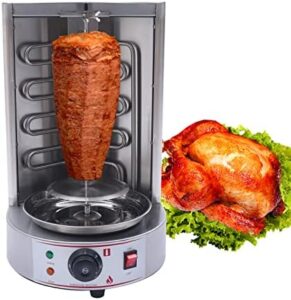 Discover the ultimate vertical kebab grill machine with 2 heating pipes, perfect for restaurants, bars, and barbecue shops. Enjoy quick and even cooking at temperatures from 50-300°C.