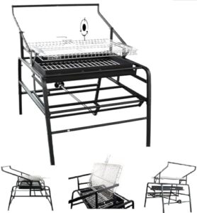 Here is the optimized meta description:

"Transform your outdoor gatherings with this heavy-duty, stainless steel BBQ grill featuring a 360° rotating charcoal component and detachable design. Perfect for commercial use or backyard barbecues."