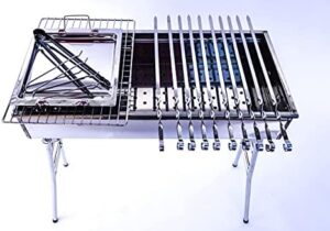 Here is the optimized meta description:

"Grill up delicious shish kabob with our Stainless Steel Charcoal Grill Mangal, perfect for outdoor BBQs and gatherings. Compact design, 2-in-1 grill/oven functionality. Save big on this best-selling Amazon product!"
