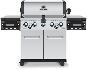 Here is the optimized SEO meta description:

"Experience the ultimate grilling experience with Broil King's Regal S 590 Pro propane gas grill, featuring 5 burners and durable stainless steel construction. Perfect for backyard gatherings or everyday use."