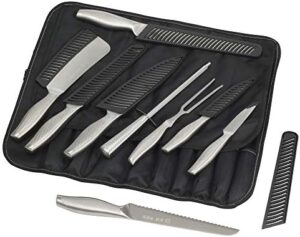 Elevate your cooking experience with the Ross Henery Professional Knives, a 9-piece set of premium stainless steel chef's knives featuring Japanese-style design and exceptional sharpness. Perfect for home cooks and professionals alike.