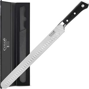 Here is the generated meta description:

"Upgrade your cutting experience with Cutluxe's Brisket, Bullnose and Cimeter Knife Set, featuring high carbon German steel blades, ergonomic handles and razor-sharp edges. Limited time offer: 15% off on this artisan series set!"