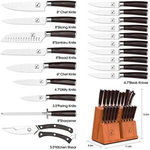 Elevate your cooking experience with the Imarku Knife Set, featuring 20 premium pieces of Japanese high carbon steel knives and a convenient block. Perfect gifts for women or Valentine's Day.