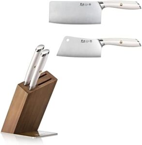 Discover the Cangshan L1 Series 3-Piece HUA Cleaver Knife Block Set, featuring forged German steel and precision-crafted blades for effortless chopping. Perfect for home cooks and professionals alike.