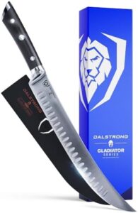 Here is the meta description:

"Unleash your culinary skills with the Dalstrong Butcher Knife, featuring a 10-inch high-carbon German steel blade for razor-sharp cuts. Includes NSF-certified sheath for safe storage."