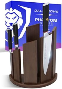 Elevate your kitchen game with the DALSTRONG Knife Block Set, featuring 6pc knives made from high-carbon AUS8 steel and magnetic stand for convenient storage. Perfect Valentine's gift for the chef in your life. Save big on this premium set!