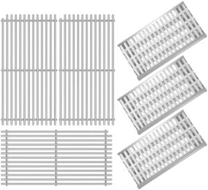 Upgrade your grilling experience with the 54801 9MM Stainless Steel Grill Grate and 92911 Heat Plate Shield combo, designed for DCS grill parts replacement. Perfect fit for BGA36-BQARL/BQARN and BGA48-BQARL/BQARN models.