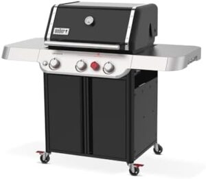 Discover the Weber Genesis E-325 Liquid Propane grill, featuring a powerful 3-burner design and compact black finish. Perfect for backyard gatherings, this grill offers exceptional cooking performance and value.
