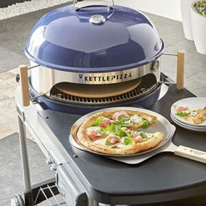Turn up the heat with KettlePizza Deluxe USA 22.5, a pizza oven kit for 22.5 inch kettle grills, featuring a pizza stone and aluminum peel for perfect pies every time.