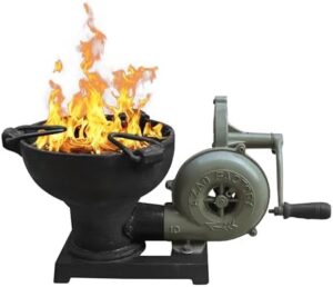 Masterfully craft your knife-making experience with Simond Store's vintage-style coal forge, featuring a pedal handle and hand blower for precise control. Perfect for blacksmithing enthusiasts seeking traditional craftsmanship tools.