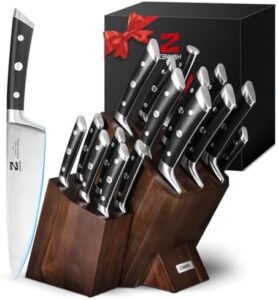 Upgrade your cooking experience with this 18-piece knife set featuring high-carbon steel blades and ergonomic handles. Includes sharpener and premium gift box. Perfect for home cooks and professionals alike.