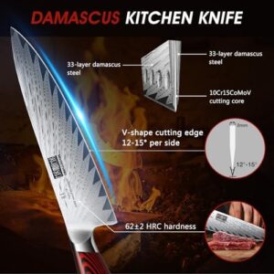 Here is the generated SEO meta description:

"Upgrade your kitchen with this 3-piece Damascus knife set featuring ultra-sharp blades and ergonomic G10 handles. Perfect for professional chefs and home cooks alike, includes gift box."