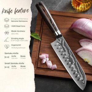 Here is the generated meta description:

"Upgrade your kitchen with Wakoli's 2-piece Damascus steel chef knife set featuring a VG10 core, Pakkawood handle and gift box. Perfect for professional cooking, save on your next purchase!"