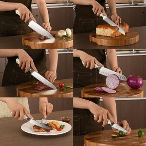 Here is the optimized SEO meta description:

"Upgrade your kitchen with Nanfang Brothers' 14-piece Damascus knife set, featuring ABS ergonomic handles and VG10 steel blades. Perfect for professional chefs and home cooks alike."