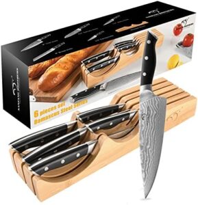 Here is the generated SEO meta description:

"Sharp your cooking skills with this 6-piece Damascus kitchen knife set from Nanfang Brothers, featuring a premium bamboo block and organizer. Perfect for home cooks and chefs alike."