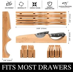 Here is the generated SEO meta description:

"Sharp your cooking skills with this 6-piece Damascus kitchen knife set from Nanfang Brothers, featuring a premium bamboo block and organizer. Perfect for home cooks and chefs alike."